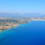 Blick auf die Küste von Argassi, Zakynthos, Griechenland