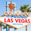 Willkommensschild in Las Vegas close-up Blick in den Sommer