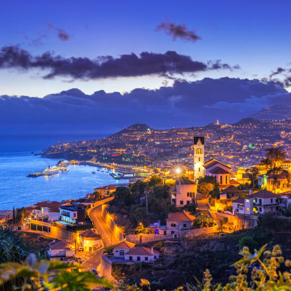 Panorama von Funchal bei Nacht, Madeira © Juergen Sack/iStock