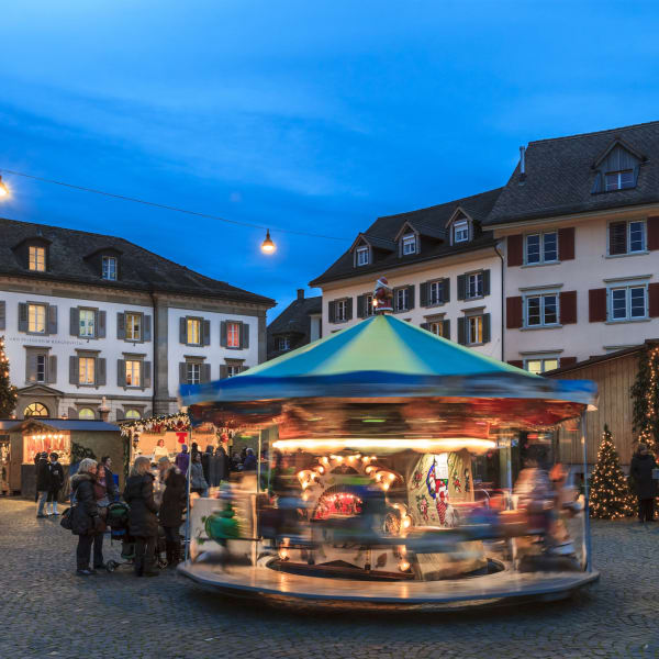 Weihnachtsmarkt in St. Gallen, Schweiz © iStock.com/Flavio Vallenari