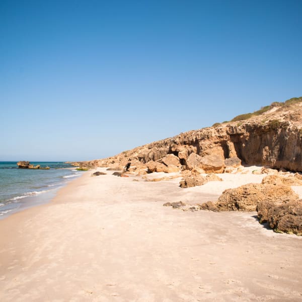 Beach in Raf Raf, Tunesien