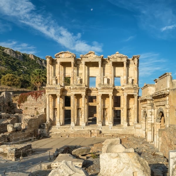 Celsus Bibliothek in der alten Stadt Ephesus nahe Selcuk, Türkei