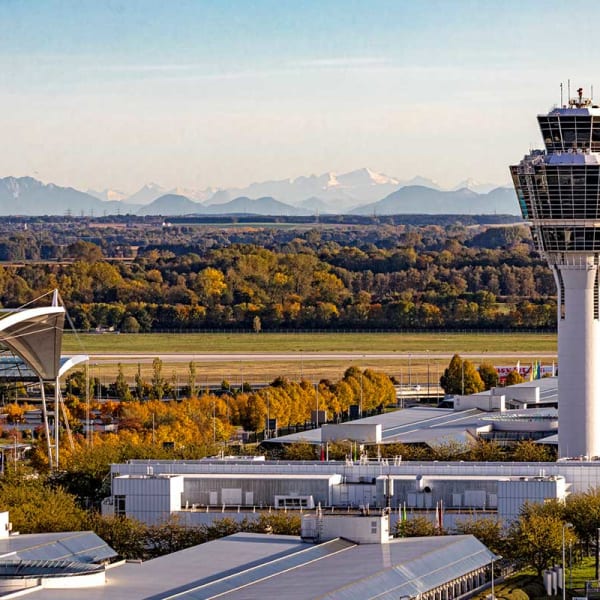 Alpenpanorama, Flughafen München © Flughafen München