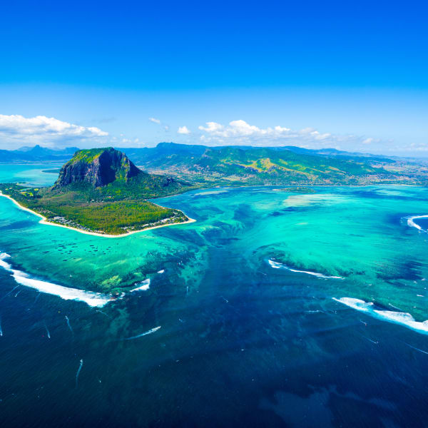 Luftaufnahme, Le Morne Brabant, Mauritius