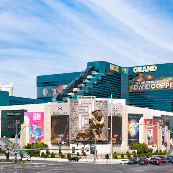 Blick auf das MGM Grand Hotel und Casino, Las Vegas, Nevada.