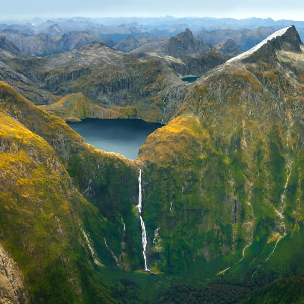 Sutherland Falls, Fiordland Nationalpark, Neuseeland