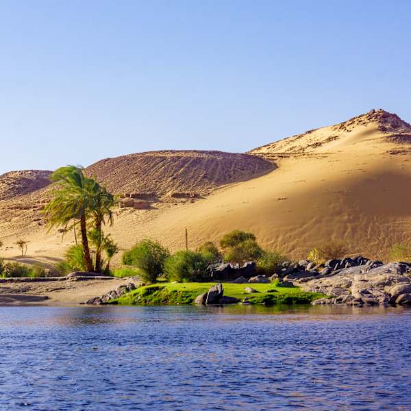 Blick auf den Fluss Nil in Ägypten