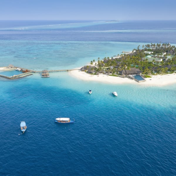 Aerial des Fushifaru Lhaviyani Atolls, Malediven