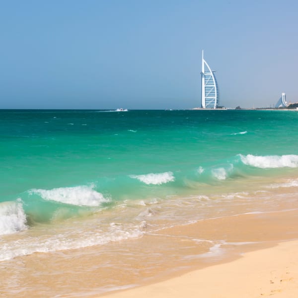 Strand in Dubai, Vereinigte Arabische Emirate