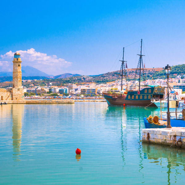 Hafen von Rethymnon, Kreta, Griechenland