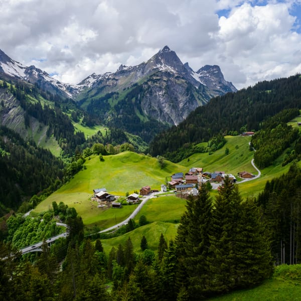 Berglandschaft in Schröcken, Vorarlberg, Österreich