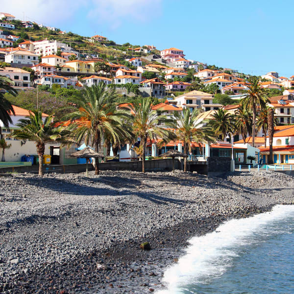 Strand von Santa Cruz, Madeira, Portugal
